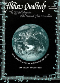 the cover Flutist Quarterly, the official magazine of the National Flute Association